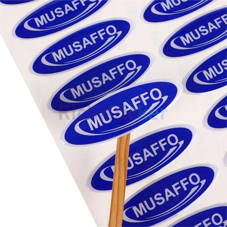 Die Cut Clear Gel Epoxy Stickers